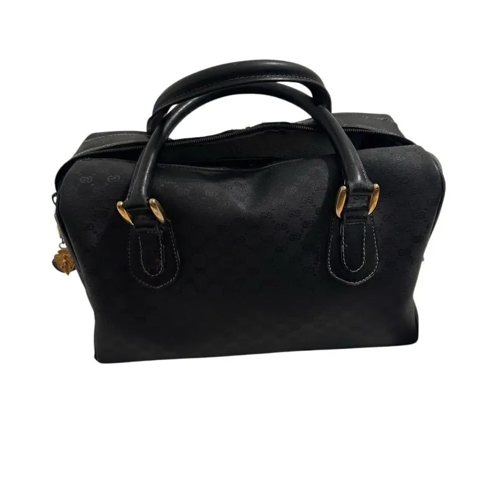 Gucci Black micro Gg Boston with Gold Accents - Picture 7 of 16